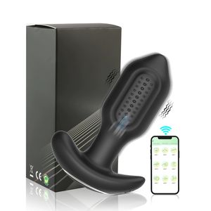 2025 diskon besar Remote Control nirkabel pria pemijat prostat bergetar berputar <span class=keywords><strong>Anal</strong></span> <span class=keywords><strong>Vibrator</strong></span> Butt Plug Dilator mainan seks - Product Image 1