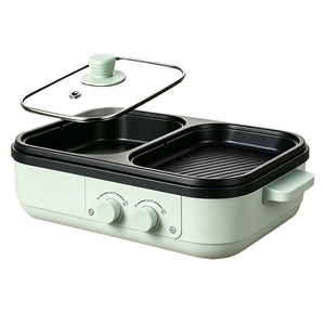 Grill électrique portable 1300W 220V/110V avec contrôle de température indépendant et revêtement antiadhésif - Product Image 5