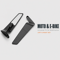 Rétroviseur universel en alliage d'aluminium pour moto/trottinette électrique avec clignotant LED, rétroviseur latéral réglable, nouveau style amélioré