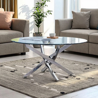 2026 Neues Design Mindestbestellmenge 50 Stück Fabrik Großhandel 2026 Bestseller Wohnzimmermöbel Ovaler Couchtisch Modernes Design Glas-Esstisch