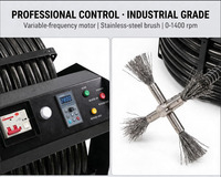 Machine de nettoyage de conduits d'extraction de cuisine à brosse rotative et rinçage à l'eau chaude, équipement commercial de dégraissage de conduits de ventilation CVC