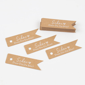 Étiquettes suspendues en papier kraft Jingxin, impression couleur pour vêtements, bijoux et produits. - Product Image 2