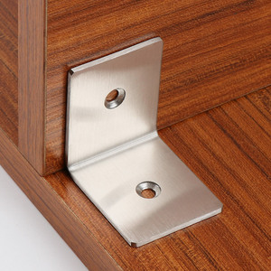 Soporte de Ángulo en L de Acero Inoxidable 48x48x40mm, Soporte de Estante de un Solo Orificio, Pieza de Fijación para Conectar Divisiones - Product Image 3