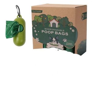 Sacs à déjections pour chiens et chats biodégradables EPI imprimés sur mesure, écologiques, en amidon de maïs + PLA + PBAT avec distributeur - Product Image 1