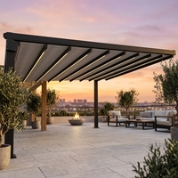 Pergola rétractable en tissu à fixation murale pour projets de patio et de balcon