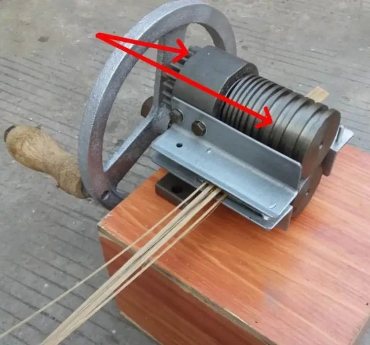Top verkauf kompakte struktur zahnstocher maschine hand bambus spaltmaschine