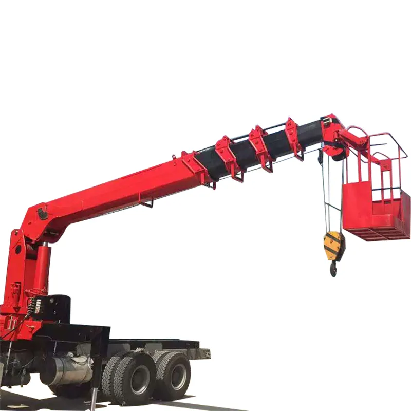 10 tons New condition telescopic boom truck mounted crane used for lorry