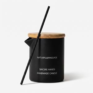 Luxury <b>Massage</b> <b>Oil</b> <b>Candle</b> With Pouring Spout Matte Morandi Ceramic For Minimalist Home Spa Wholesale Private Label Premium - Product Image 1