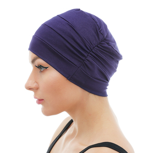Turbante musulmán de algodón para quimioterapia, gorro holgado, pañuelo para la cabeza, <span class=keywords><strong>accesorios</strong></span> para el cabello para mujeres con cáncer, venta al por mayor - Product Image 2