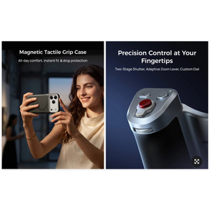 Kit de poignée TELESIN Master Grip pour <span class=keywords><strong>iPhone</strong></span> 18 Pro/18 Pro Max, poignée magnétique en alliage d'aluminium pour appareil photo, déclencheur, molette de zoom, étui avec filetage 1/4 - Product Image 6