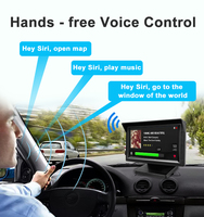 Nouvel écran tactile 7 pouces Portable sans fil Apple Carplay et Android Auto Bt Navigation stéréo Linux