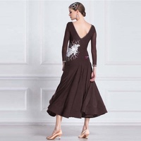 Robe de danse de salon pour femmes M-1895, costumes de danse moderne pour adultes, costumes de danse tango rumba, jupe en soie glacée