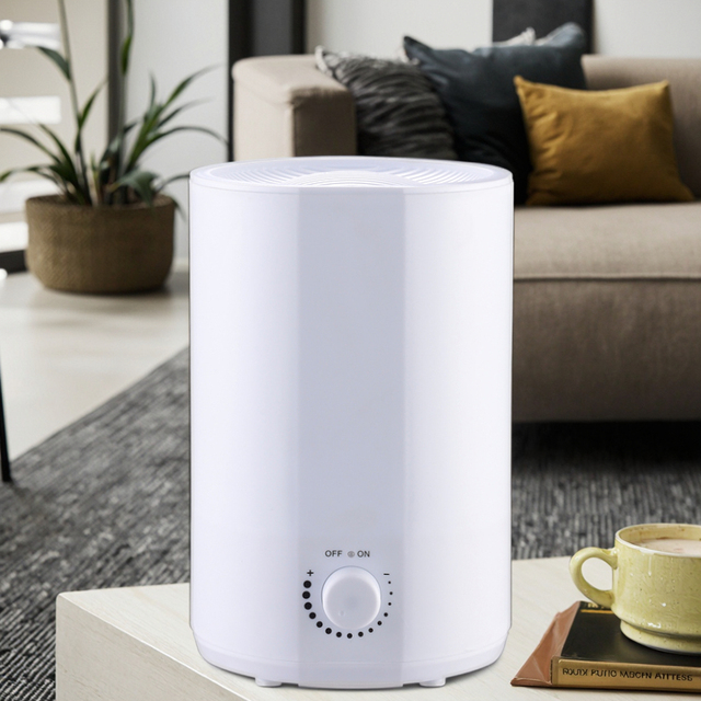 White Portable Home Fog Maker Ultrasonic Cool Mist Air Diffuser Humidifier Electric for Hotels Households Plastic Humidifier