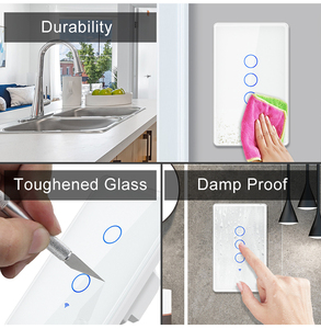 Tuya hẹn giờ từ xa Alexa EU <span class=keywords><strong>Wifi</strong></span> Cảm ứng Glass tuya thông minh điện tường chuyển đổi từ xa điều khiển bằng giọng nói - Product Image 5