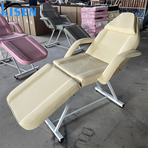 KISEN Table de Massage Portable Luxe Rose Noir Blanc pour Salon de Beauté, Lit Facial Moderne pour Esthéticienne, Spa, Tatouage, Cils - Product Image 1