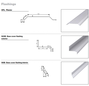 स्टील trims के लिए flashings सैंडविच पैनलों और दरवाजे खिड़कियां trims रिज कैपिंग - Product Image 4