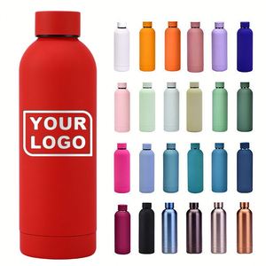 Gourde isotherme moderne en acier inoxydable à double paroi de 500 ml avec logo personnalisé, idéale pour la salle de sport, les voyages et le bureau - Product Image 1