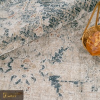 LandScopeTech SAYEH Türkischer Persischer Vintage-Teppich mit Geometrischem Medaillon-Muster, 1900g Hochdichter Polyesterteppich