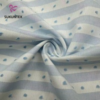 Tissu en polycoton bio teint en fil personnalisé pour robes et chemises de filles et de garçons, motif rayé, coupe et teinture, respirant et absorbant l'humidité