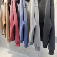Vente en gros de sweats à capuche personnalisés avec logo brodé, effet délavé, coupe ample et carrée, style vintage, service OEM ODM