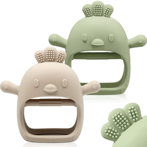 Safe Food-Grade <b>Silicone</b> Baby Teether Toys 12 Colors Cartoon Animal Design BPA-Free Teething Mitt Custom Logo/Packing Wholesale - Product Image 1