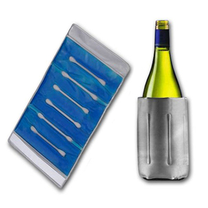 YISHUN Funda Enfriadora de Vino Flexible Plateada y Enfriador Reutilizable, Funda de Hielo Impermeable y Duradera, Accesorio de Vino de Nailon Ecológico - Product Image 5