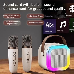 K12 3401 Mini Taşınabilir Karaoke Mikrofonlu Hoparlör, Şarkı Seçimi Özelliğiyle, Plastik Malzemeli, Evde Kullanım İçin - Product Image 4