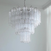 Lustre de luxe vintage français pour salon salle à manger escalier duplex chambre principale italien Murano Villa Style AC pour hôtels