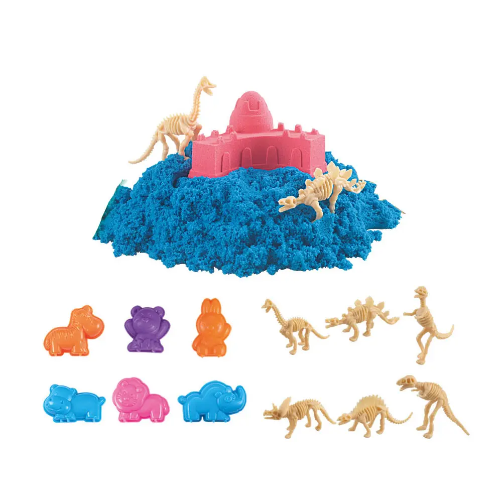Детская безопасная Нетоксичная космическая игрушка, набор для песка, милые животные, динозавры, волшебный хлопковый песок