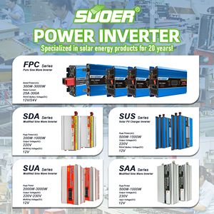 Convertisseur de courant DC-AC <span class=keywords><strong>Suoer</strong></span> 3000W 12V vers 220V, 500W 1000W <span class=keywords><strong>1500W</strong></span> 2000W 3KW 4KW, onde sinusoïdale modifiée, pour énergie solaire - Product Image 6
