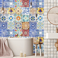 Autocollants de décoration de carreaux de style marocain pour murs Autocollants muraux amovibles à peler et à coller Papier autocollant en vinyle
