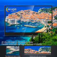 Monitor Portátil Ultrafino de 14 Pulgadas IPS WLED, 100% Compatible con Pantalla Táctil de 10 Puntos, Resolución 4K 3840x2160, Conexión USB-C HD para Laptop