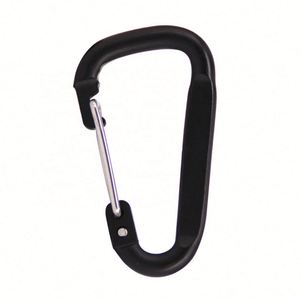 Custom LOGO Small Aluminum D <b>Ring</b> Wire Gate Quick Release Carabiner <b>Clips</b> Spring Snap Hook Portable Eco-friendly Keychain - Product Image 6