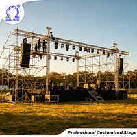 Système de scène modulaire en aluminium à haute capacité de charge, connexion par goupilles, plateforme de scène à montage rapide pour concerts et spectacles
