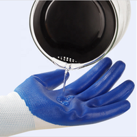 Gants de travail industriels en nitrile enduit, durables, antidérapants, résistants à l'abrasion, respirants et protecteurs, vente en gros