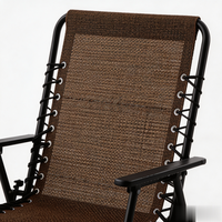 Fauteuil inclinable de patio pliable robuste sur mesure, design contemporain, cadre en acier inoxydable réglable, durable, anti-UV, pour chambre et parc