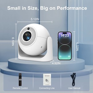 Projecteur portable 1280x720P, mise au point automatique intelligente, WiFi 2.4G 5G, design sphérique compact pour chambre à coucher, camping, divertissement - Product Image 6