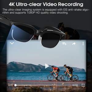 Lunettes intelligentes ASUNLIKE AI avec caméra HD 8MP, photos 4K, vidéo 1080P, anti-vibration, pavé tactile, gestes, traduction en temps réel, IP66 - Product Image 2