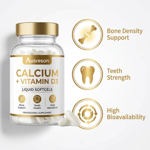 Ausreson OEM Halal <strong>Calcium</strong> Vitamin D3 K2 <strong>Liquid</strong> Softgel Teeth Supplements Bone Density Vitamin <strong>Calcium</strong> +VD3 Softgel Capsules - Product Image 2