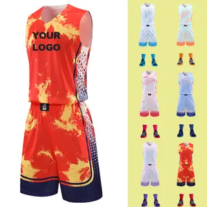 Wholesale Muti Colors Blank Basketball Uniform Custom Your OWN Logo Sublimation Team Youth Basketball Jersey