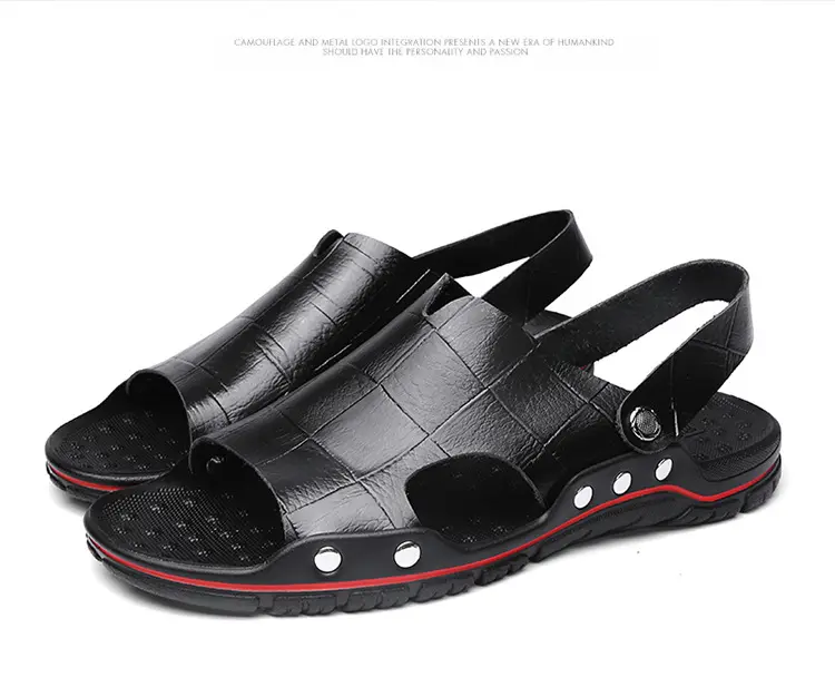 Herren schuhe Sommer 2019 neue Leders andalen coole Hausschuhe atmungsaktive Outdoor-Strands chuhe Herren