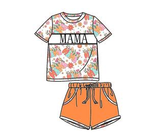 Set di <span class=keywords><strong>Abbigliamento</strong></span> per Ragazze con Motivo <span class=keywords><strong>Mamma</strong></span> per la Festa della <span class=keywords><strong>Mamma</strong></span>, Outfit Boutique Smock Fatto a Mano, Maniche Corte, Alta Qualità - Product Image 3