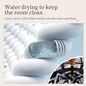 Paillasson demi-cercle haut de gamme à motif médaillon, antidérapant, en fibre de polyester, pour entrée de maison et salon - Product Image 2