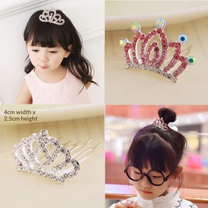 BELLE WORLD Couronne de princesse coréenne pour enfants <span class=keywords><strong>avec</strong></span> strass, accessoire de cheveux électroplaqué pour filles - Product Image 2