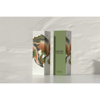 Petite boîte pliante portable haut de gamme avec logo personnalisé, doublure en éponge, pour emballage de parfum, cosmétiques et soins de la peau, finition mate.
