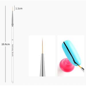 Hani ชุดเครื่องมือทำเล็บยูวีเจลเคลือบเล็บไนลอนแปรงซับการออกแบบพัดลมสร้างจุดภาพวาดคริลิคคริสตัลแบน - Product Image 3