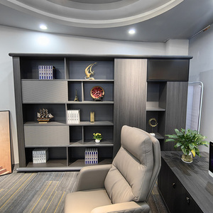 أثاث غرفة معيشة رخيص الثمن من Foshan خزانة خشبية فاخرة تحتوي على حامل كتب من خشب متوسط الكثافة رفوف كتب خشبية حديثة - Product Image 6