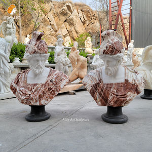 Busto <span class=keywords><strong>Romano</strong></span> Antiguo de Mármol Multicolor de Tamaño Real, Escultura de Cabeza para <span class=keywords><strong>Museo</strong></span> - Product Image 2