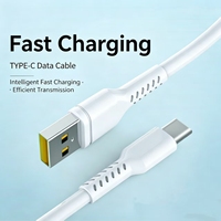 Câble de charge rapide Type-C, cordon de chargeur USB-C à synchronisation de données haute vitesse, fil durable anti-pliage avec indicateur LED