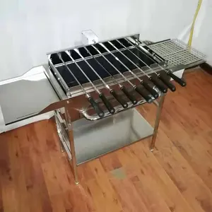 木炭烧烤塞浦路斯汽车旋转商业木炭烧烤便携式吐烘焙机
